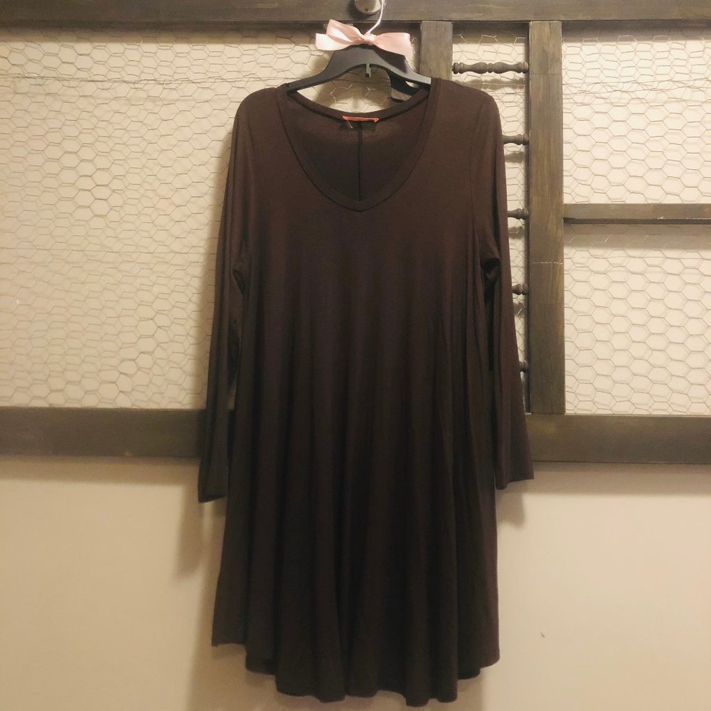 Glamour Farms Brown Basic Dress